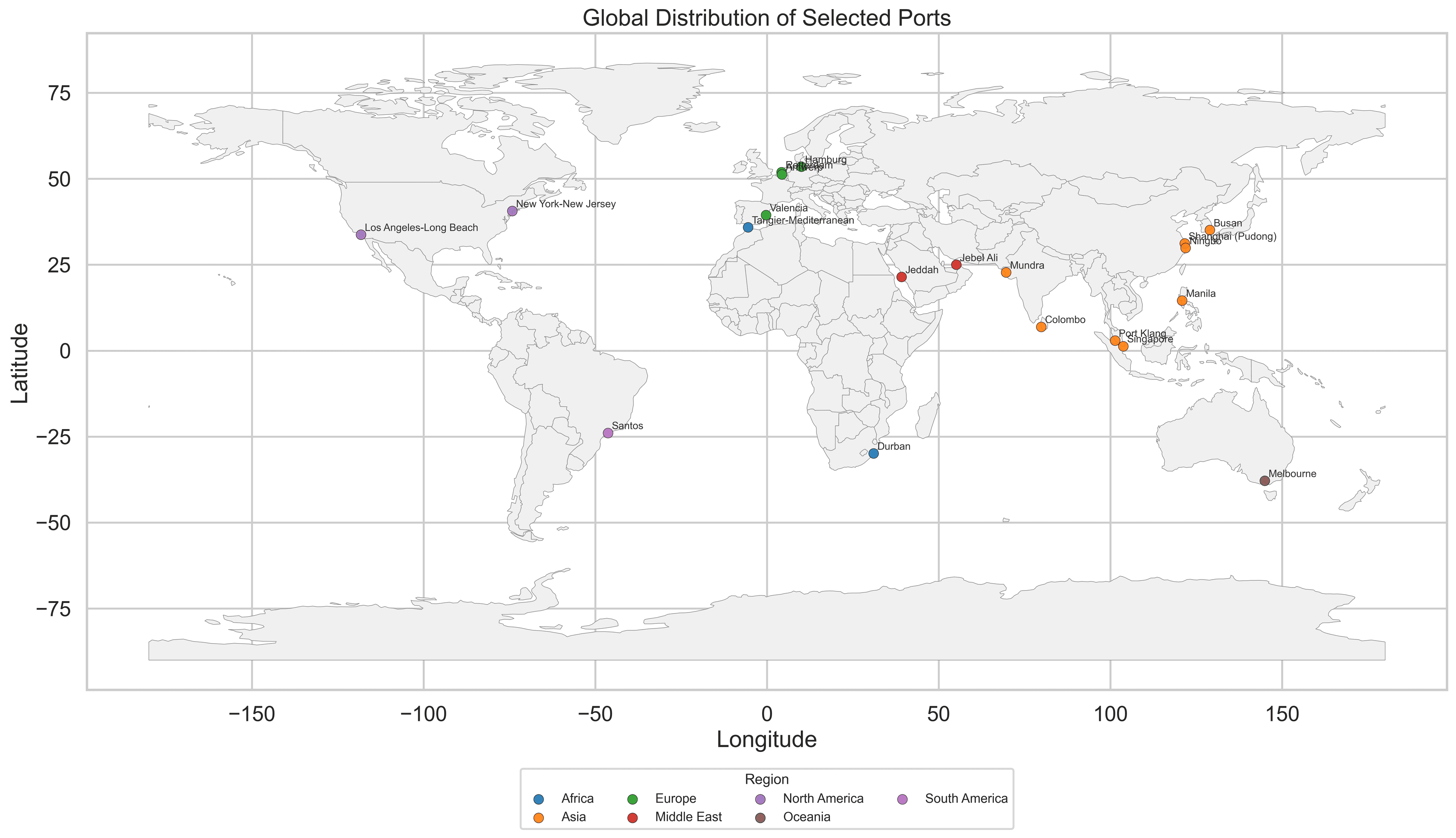 Figure1 Global Ports Map preview from global port activity monitoring sentinel2 ais