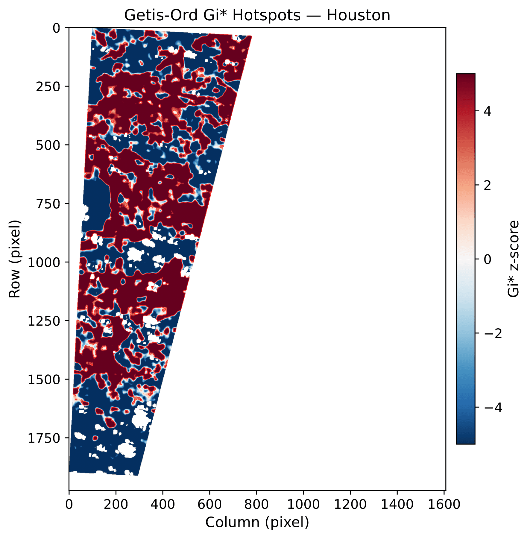 Hotspot Map Houston preview from global urban heat island mapping